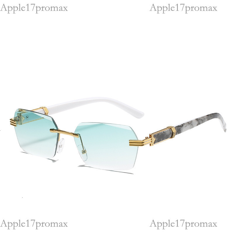 Luxury Brand Designer Cross-border New Sunglasses Cool Summer Frameless Diamond Cut Edge INS Style Sunglasses Fashion Item