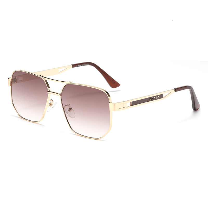 New Men's Metal Square Frame Driving UV Protection Glasses Fashion Street Style Sunglasses for Women Trendy