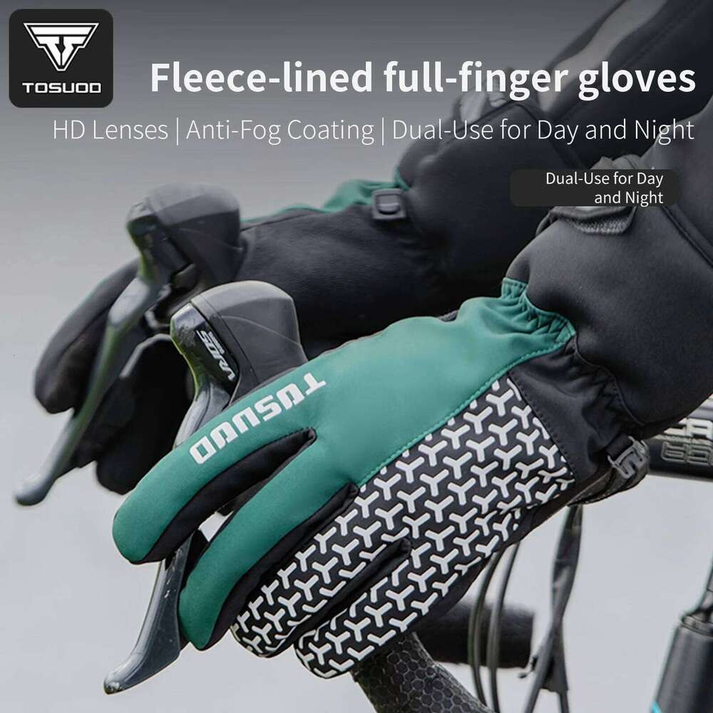 TOSUOD Winter Cycling Men Women Warm Biking Glove for Riding Bicycle Gloves Waterproof Touchscreen Accessories XJ260202