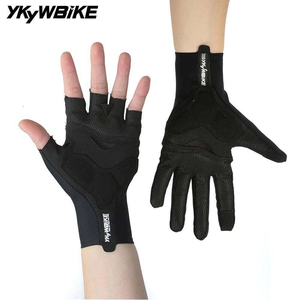 YKYWBIKE Unisex Cycling Half Full Finger Shock-Absorbing Breathable Road Bike Outdoor Sport Bicycle Gloves XJ260202