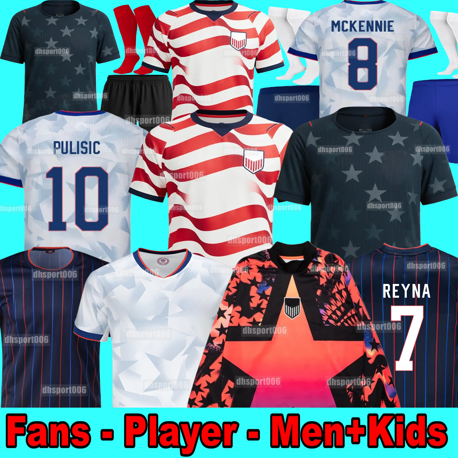 25 26 USMNT Soccer Jerseys PULISIC 2026 Woman Kids Kit 2025 Home Away Football Shirts Men Player Version SMITH MORGAN USAS BALOGUN MUSAH McKENNIE ADAMS