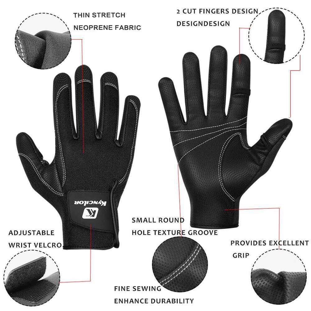 Resistance Anti Slip 2 Half Finger Waterproof Breathable Outdoor Sports Slip-Resistant Gloves For Fishing XJ260202