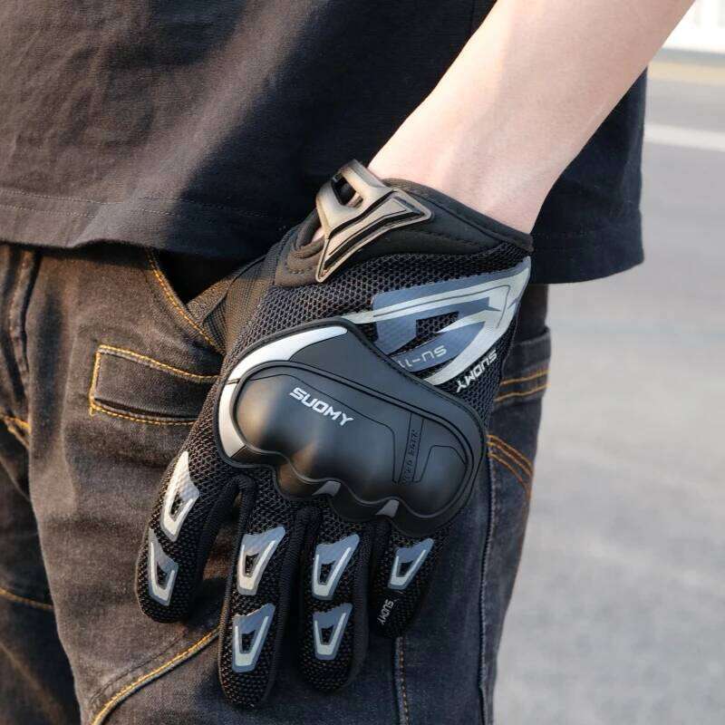 SUOMY SU-11 Motorcycle Gloves Breathable Full-Finger Racing Anti-Slip Stylish | XS-XXL Black/Green/Pink XJ260202