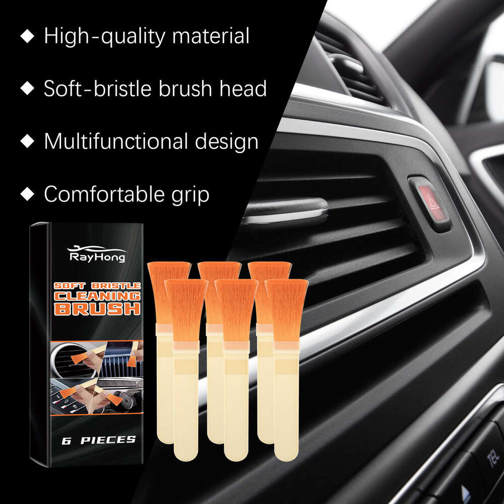 Rayhong Car Air Conditioning Vent Dashboard Seat Gap Soft Bristle Cleaning Brush S260202