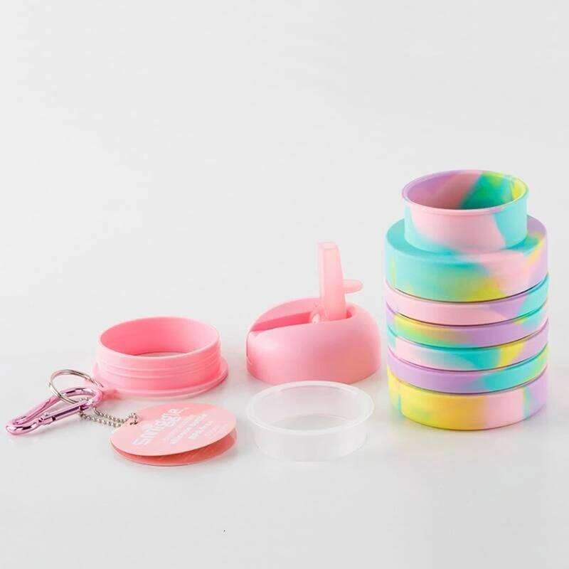 CNDY Collapsible Bottle, Reusable BPA Silicone Foldable Bottles for Travel, Portable Leak Proof Water Kettle Z260202