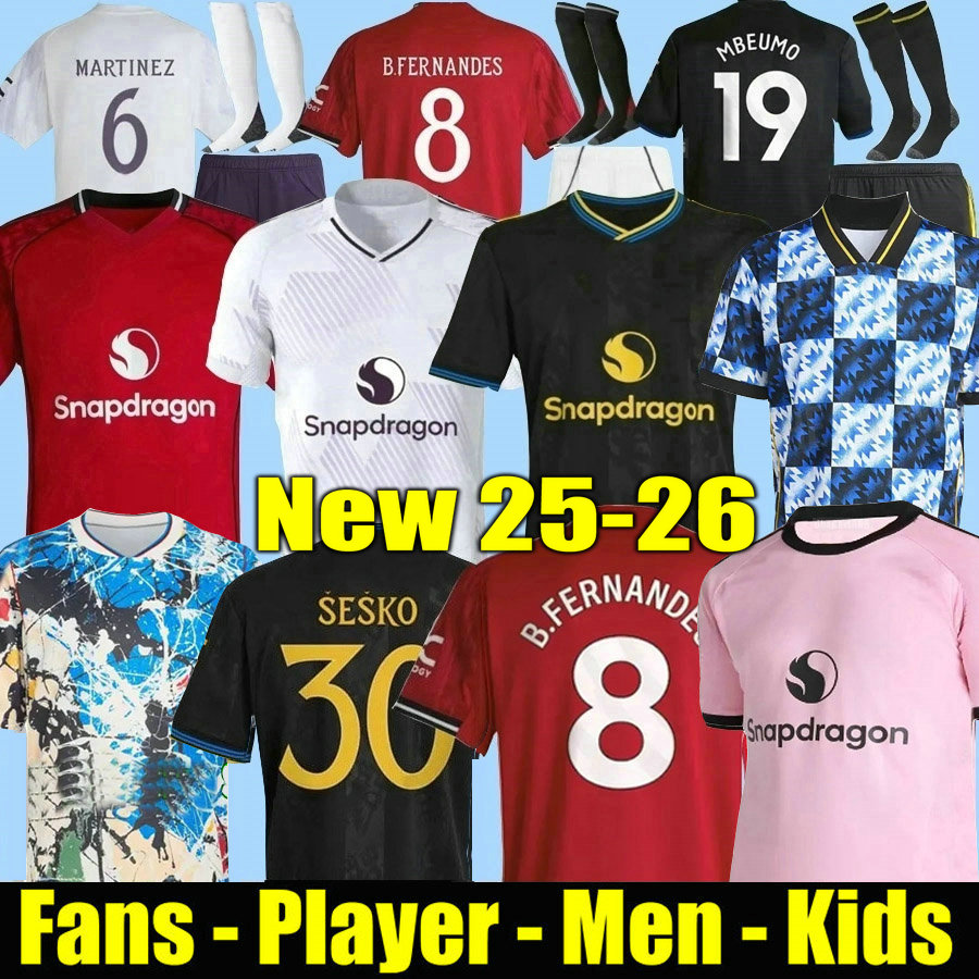 MAINOO 25 26 27 soccer jerseys BRUNO FERNANDES CUNHA MBEUMO football shirt 2025 2026 2027 men kids kit MARTINEZ CASEMIRO AMAD Garnacho Mount HOJLUND Zirkzee ONANA