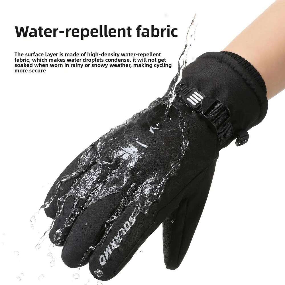 Winter Motorcycle Thermal Fleece Lined Cycling Men's Women's Cold-proof Ski Outdoor Non Slip Touch Gloves Warmth XJ260202