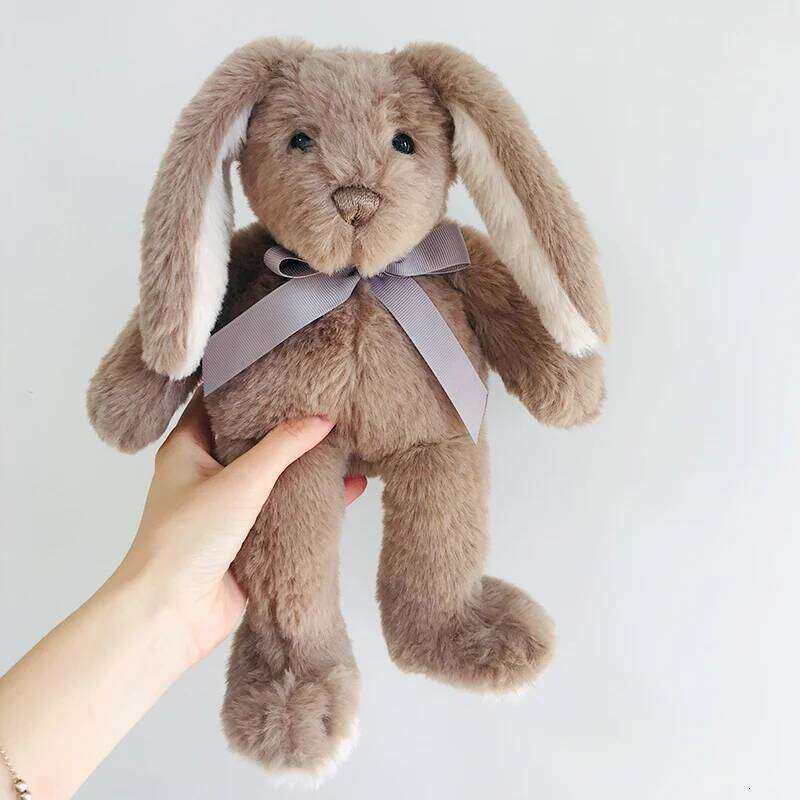 & Cuddly Plush Bunny Toys 31cm Super Soft Stuffed Animal Cream Brown Long Eared Rabbit Toy Baby Birthday Gifts Y260202
