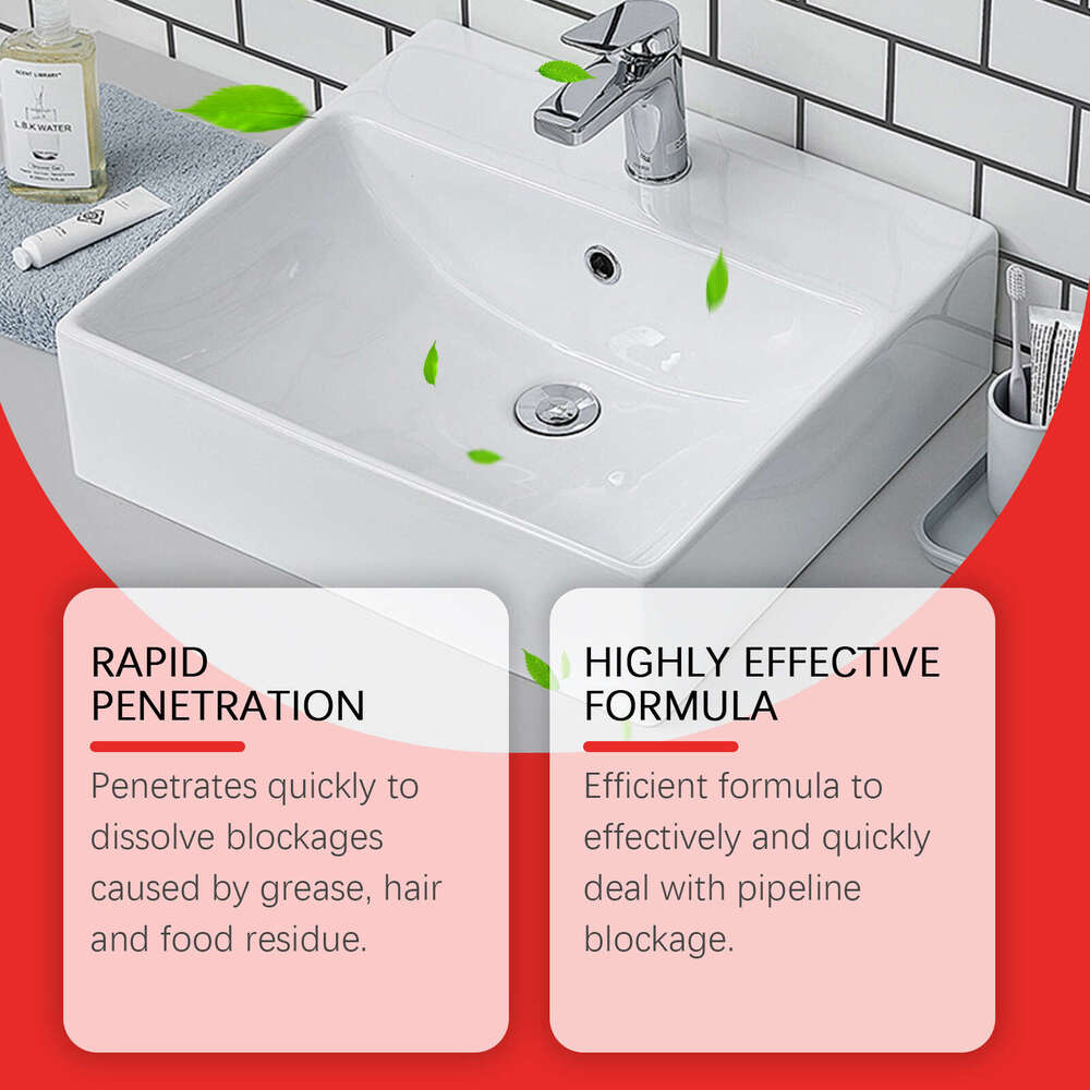 Jue-Fish Pipe Hair Grease Kitchen Bathroom Drain Cleaner S260202