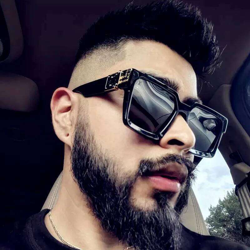 Square Sunglasses Brand Designer Men Eyeglasses Luxury Retro High Quality UV400 Gafas De Sol Hombre H260202