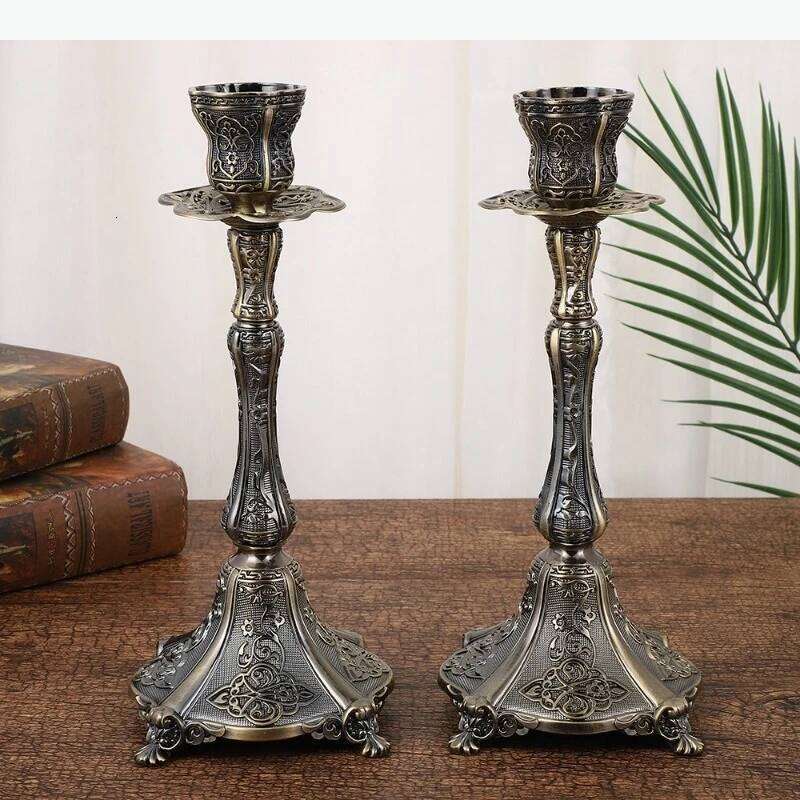 Retro Zinc Alloy Multi Candle Rack Wedding Decoration Candlestick Candlelight Dinner Candles Stand Y260131