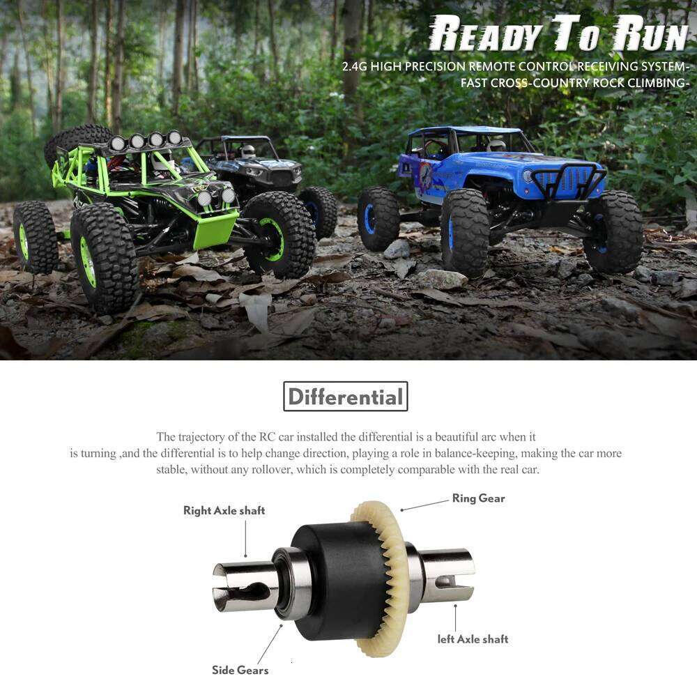 Children's Toy Hot WLtoys 10428 RC Car 45CM 2.4G 1:10 Scale Double Speed Remote Radio Control Electric Wild Track Warrior Y260131