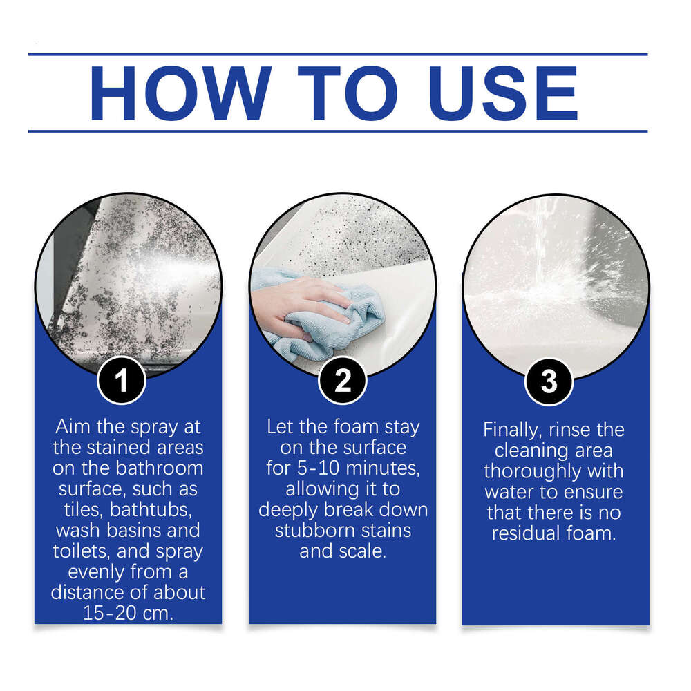 Jakehoe Spray Bathroom Bathtub Multi-functional Stain Dirt Removal Foam Cleaner S260202