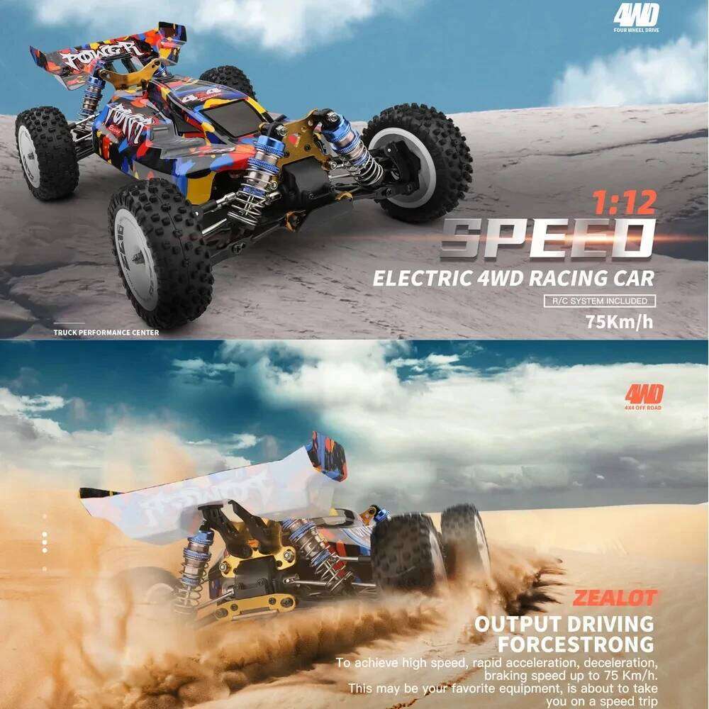 WLtoys 124016 RC Car V2 75 KM/H 2.4G Brushless 4WD Electric High Speed Off-Road Remote Control Drift Toys for Children Racing Y260131