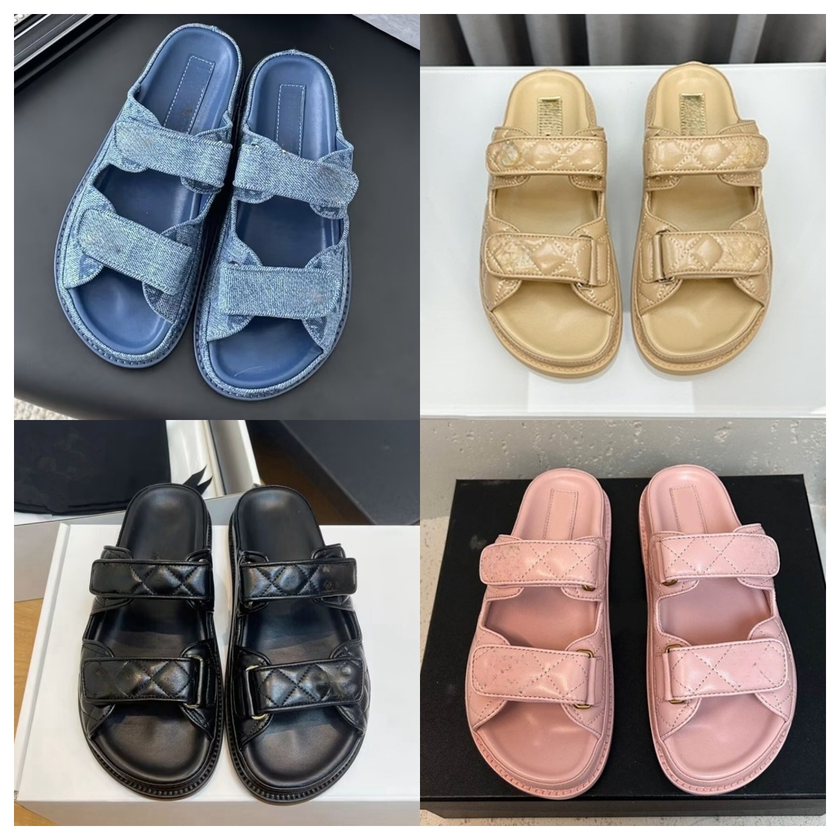 designer sandals slippers women shoes platform Dad sandals designer women c sandles Slippers genuine leather Women front strap beach sliders summer luxury shoes 44