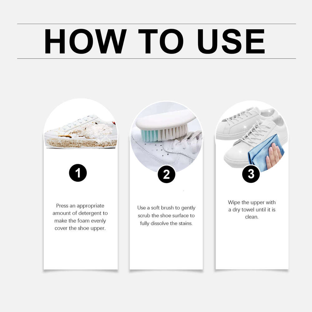 Jue-Fish White Stain Removal Whitening Multi-Functional Shoe Foam Cleaner S260202