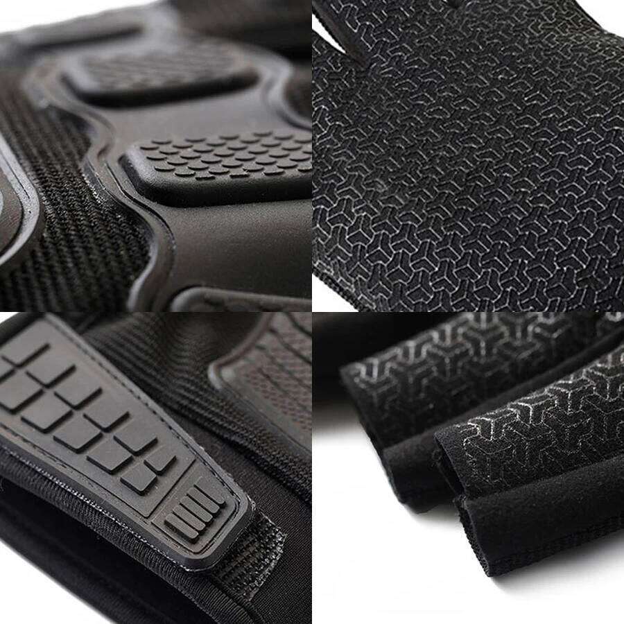 Male outdoor rock climbing training, anti slip rubber protection, exposed finger microfiber leather riding gloves XJ260202