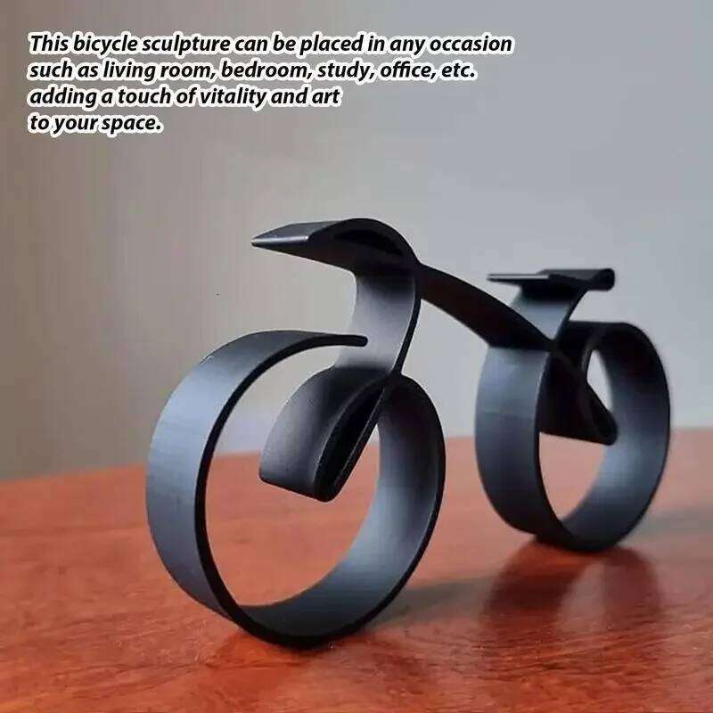 Acrylic Minimalistic Sculpture Bicycle Ornament Personality Table Items Office Decoration GiftAcrylic Minimal Y260202