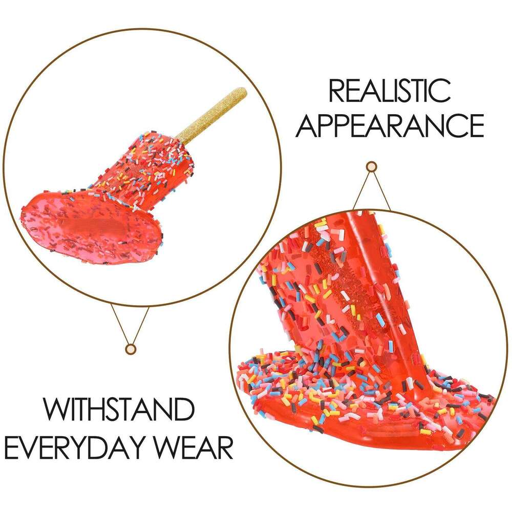 1pcs Melting Resin Sculpture For Home Decor Pranks Desktop Display Realistic Artificial Melted Ice Cream Prop Y260202