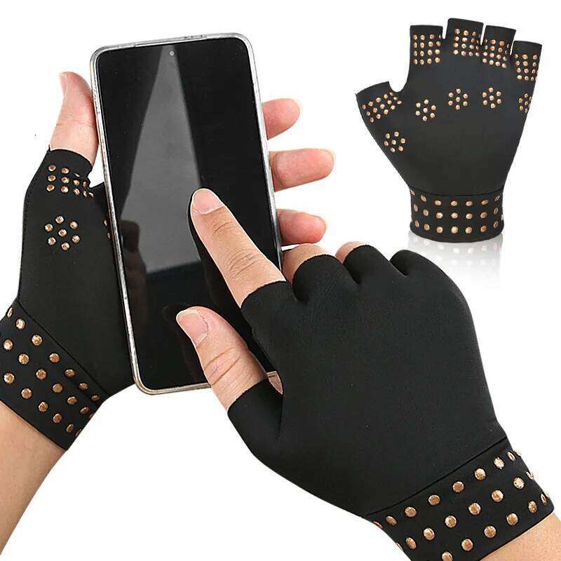 Nylon Dispensing Toe-separating Anti-slip and Lightweight Half-finger Elastic Pressure Gloves for Fitness Cycling XJ260202