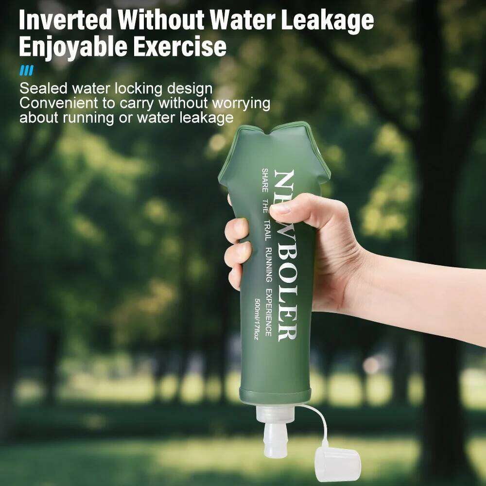 NEWBOLER 150/250/300/500ml TPU Folding Soft Flask Outdoor Sport Running Camping Hiking Travel Portable Water Bottle Z260202