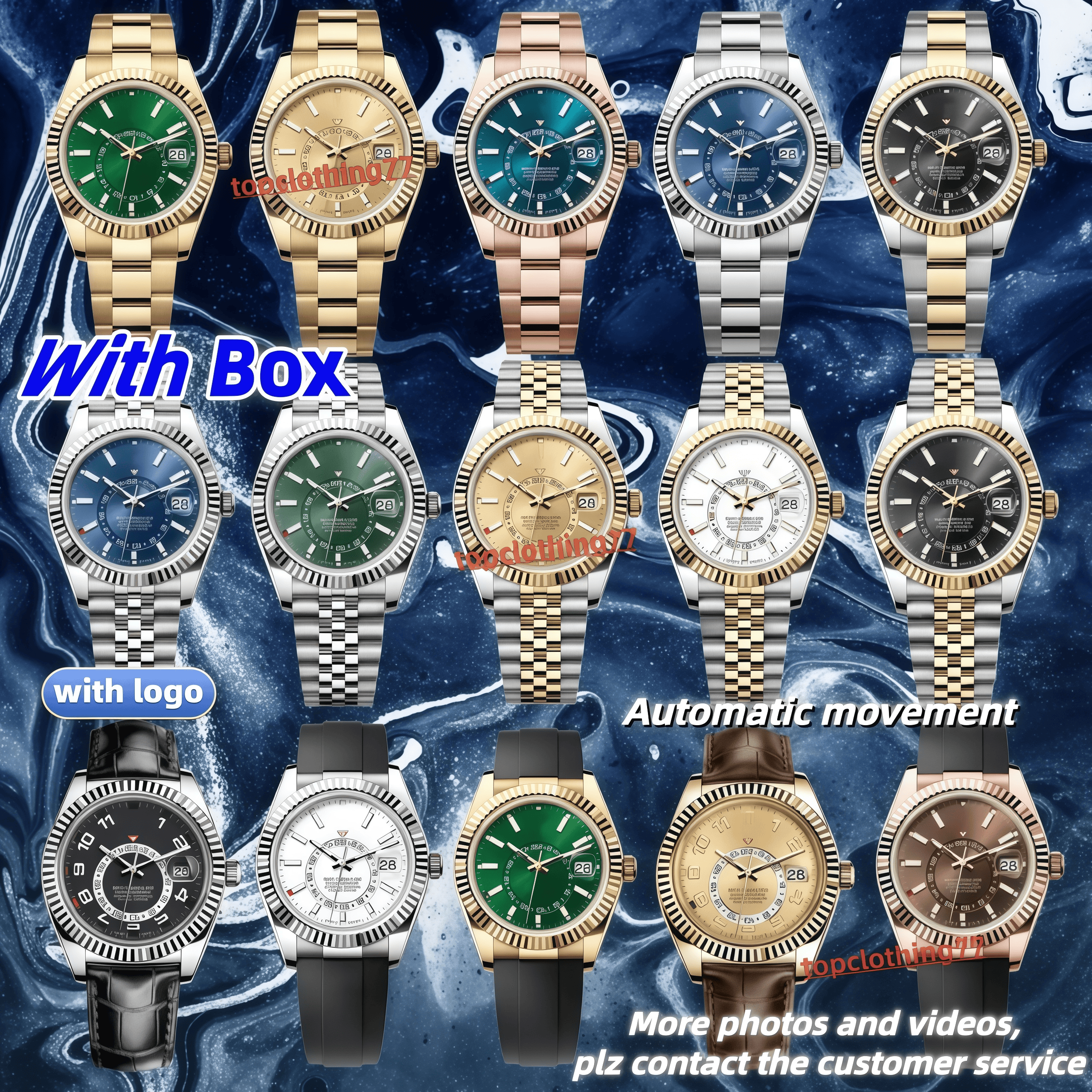 U1 Top Skywalker Luxury Men's Watch 42MM Designer Men's Watch Air Double Rotating Watch Blue Dial Stainless Steel Strap Montre De Luxe Watch High Quality Watch AAA 42mm