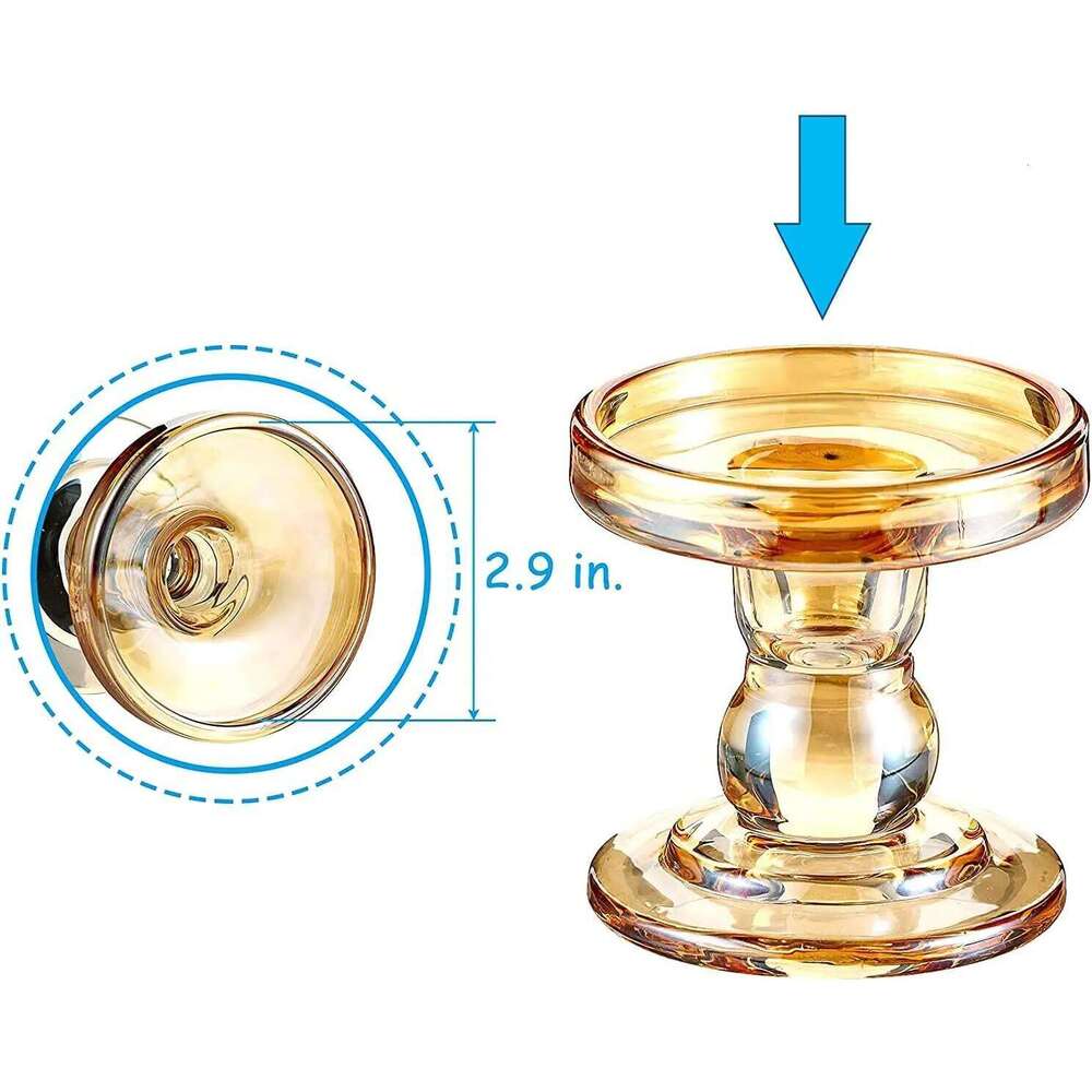 Glass Pillar Holder/Taper Candlestick Holders, Decorative Unity Candle Holder for Formal Even Y260131