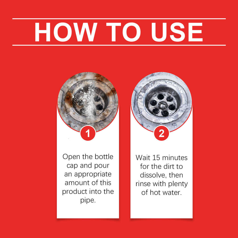 Jue-Fish Pipe Hair Grease Kitchen Bathroom Drain Cleaner S260202