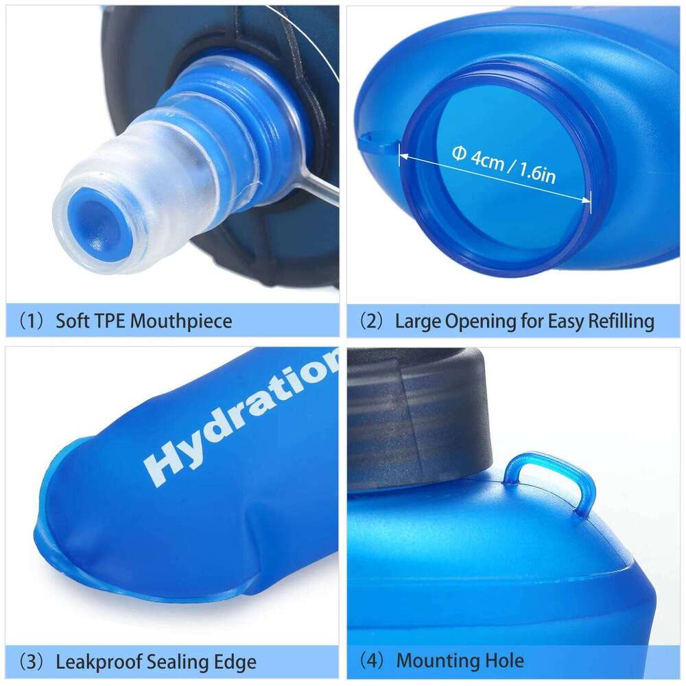 500ML Soft Collapsible TPU Water Bottle for Running Hiking Cycling Climbing Z260202