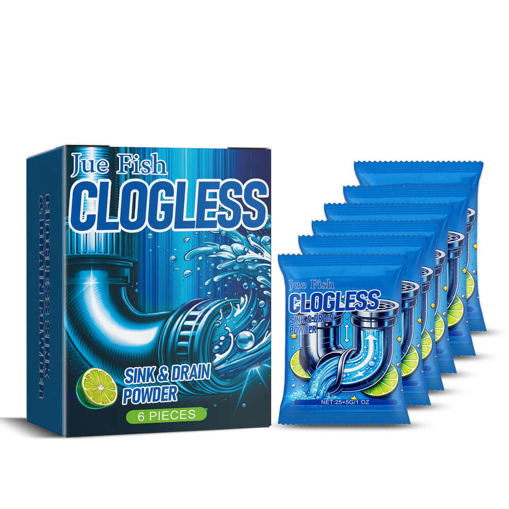 JUE FISH Bathroom Pipe Cleaning Dissolving Drain Cleaner Anti-Clogging Powder S260202