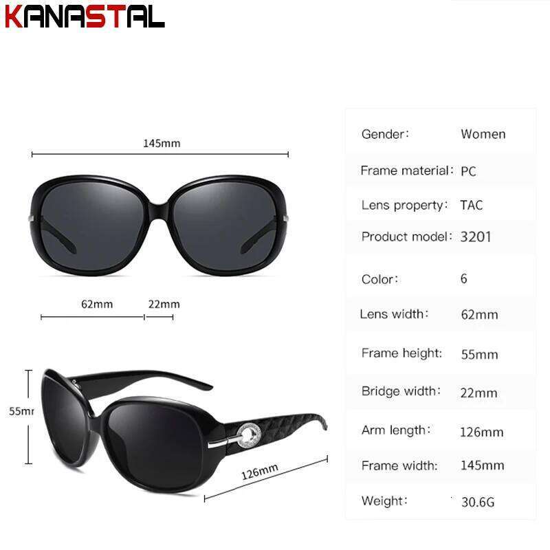Women Polarized Sunglasses UV400 Fashion Big Sun Glasses PC Polygon Eyeglasses Frame Party Beach Travel Anti Glare Shade Eyewear H260202
