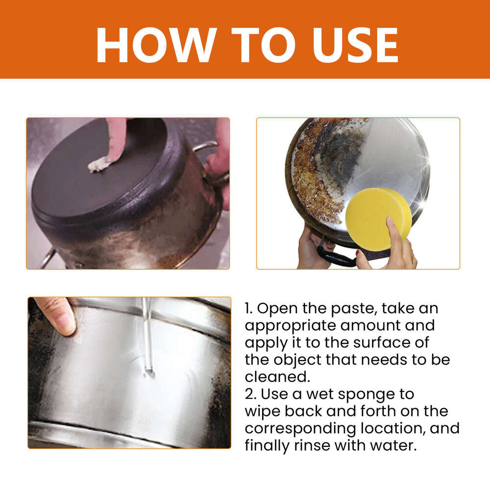 Jakehoe Kitchen Stove Range Hood Pot Bottom Oil Stain Multi-Purpose Cleaning Paste S260202