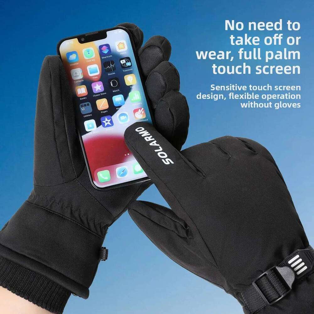 Winter Motorcycle Thermal Fleece Lined Cycling Men's Women's Cold-proof Ski Outdoor Non Slip Touch Gloves Warmth XJ260202