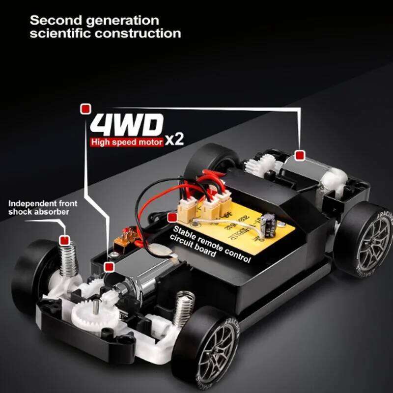 4WD RC 1:24 2.4GHz Limited Edition - LED Lights Stunt Drift High-Speed Racing Car Boy Toy Gift Y260131