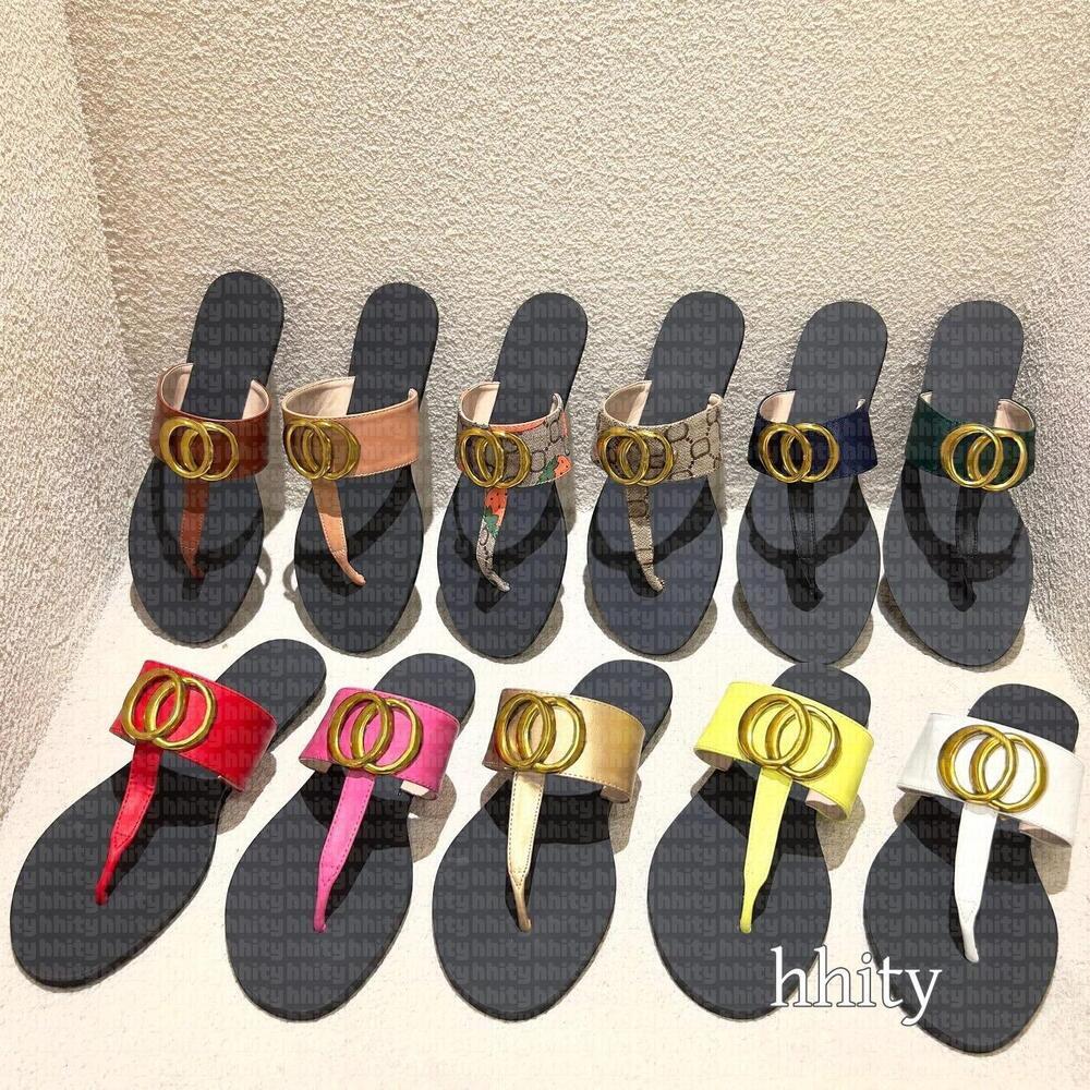 Designer sandals Womens Summer Luxury Designer Slippers Open Toe Flat Casual Shoes Slide Women Beach Flip-Flops Beach Slipper Eur 35-42