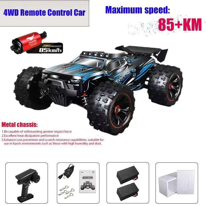 4WD Remote Control Off Road 4x4 High Speed 50 or 85KM/H Fast Drift Racing Toy Kids Brushless motor RC Car for Adults Y260131