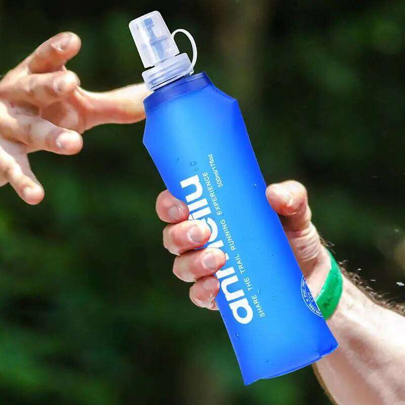 250ml 500ml Soft Flask Folding Collapsible Running Hydration Pack Water Bottle thermos for water camping supplies Z260202