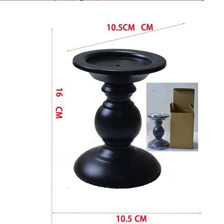 1PC Black Candle Holder Pillar Candlestick Stand for Halloween Easter Farmhouse Fireplace Home Table Centerpiece Decorative Y260131
