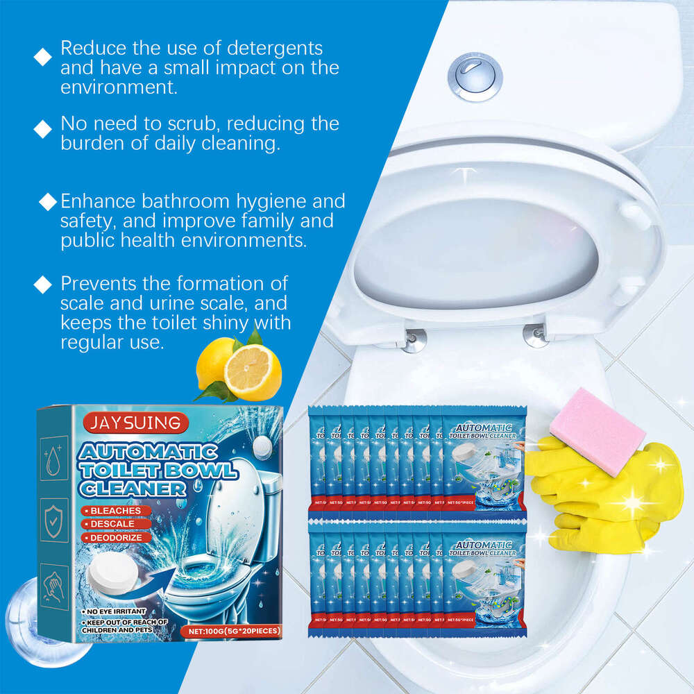 JAYSUING Easy Cleaning Stain Removal Efficient Descaling Deodorizing Toilet Effervescent Tablets S260202