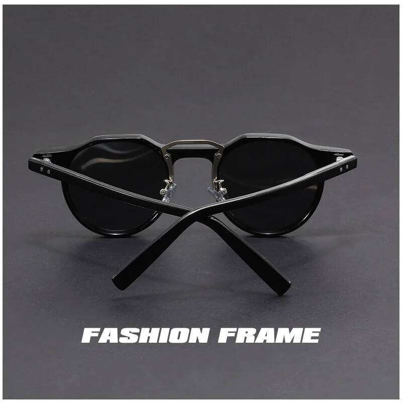 Clear Vintage Japanese Round Glasses UV400 Sturdy Metal inlay Acetate Eyeglasses 2024 New Trends for Men Sunscreen Sunglass H260202