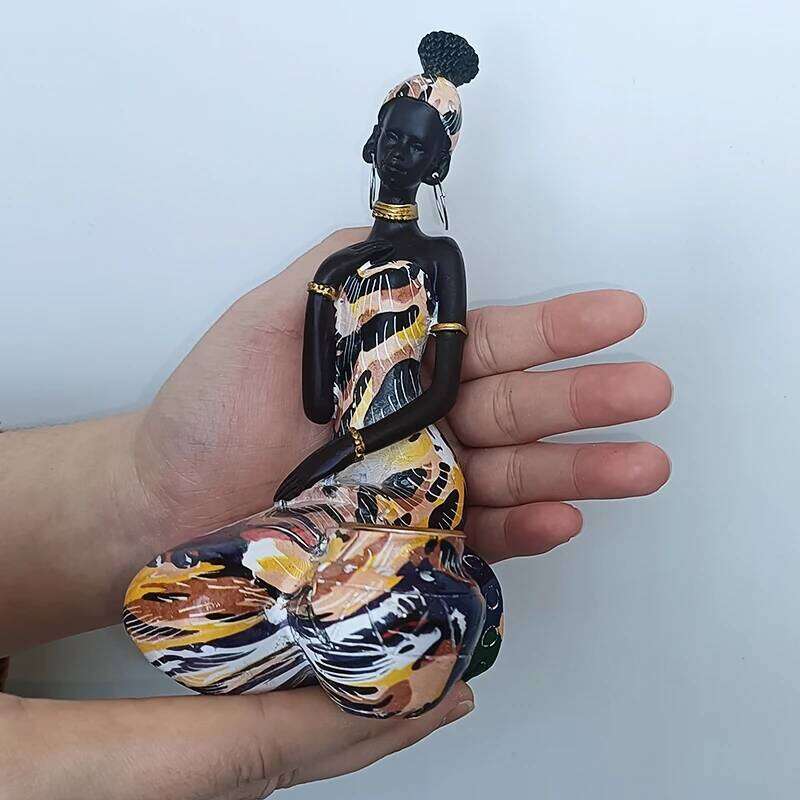 Candle Holder Candlesticks For Candles Resin Candleholder Statue Sculptures Dining Table Decorations Living Room African Women Y260131
