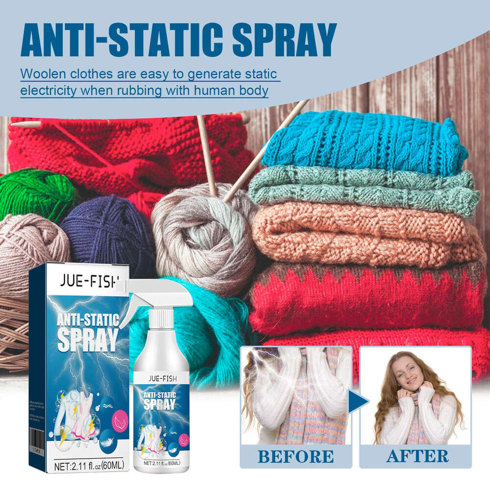 Anti-Static Household Clothes Quilt Static Removal Long-lasting Down Jacket Hair Spray S260202