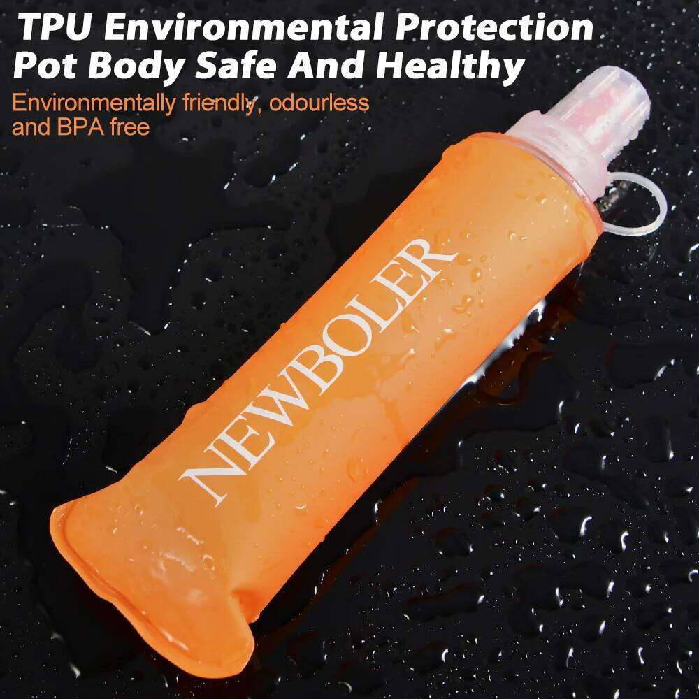 NEWBOLER 150/250/500ml Outdoor Collapsible Silicone Bite Size Running Camping Hiking Travel Convenient Water Bottle Z260202