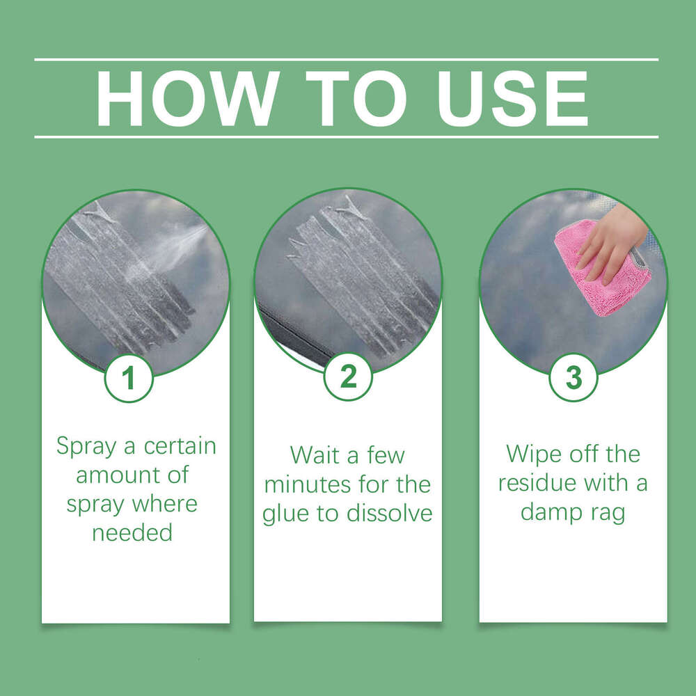 Remover Household Glass Door and Window Sticker Cleaning Glue Residue Removal Spray S260202