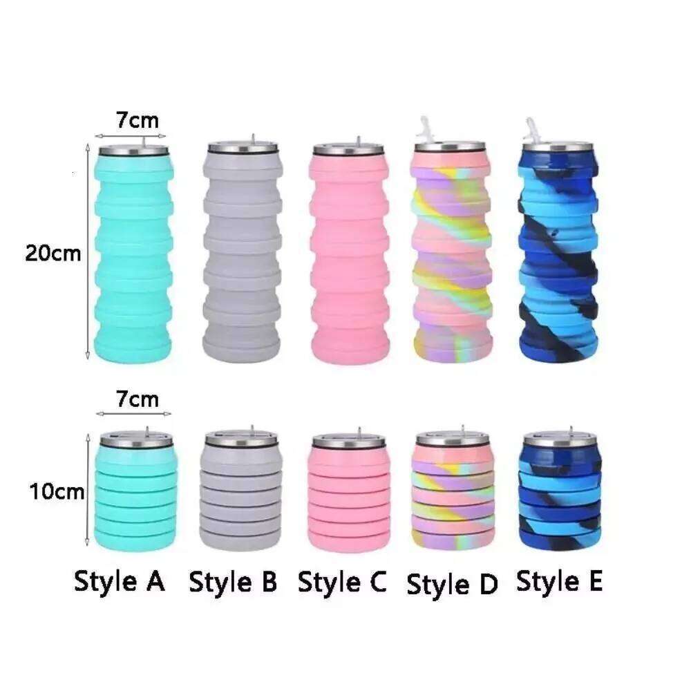 New Silicone Collapsible Wear-resistant Creative Folding Water Cup Gift Sports Sport Bottle Z260202