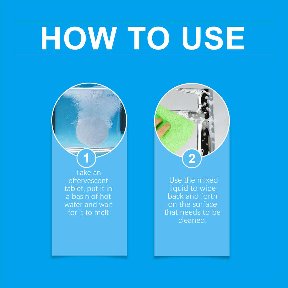 Jue-Fish Cleaning Effervescent Tablets Bathroom Sink Stain Removal Fragrance Glass Bathtub Scale Cleaner S260202