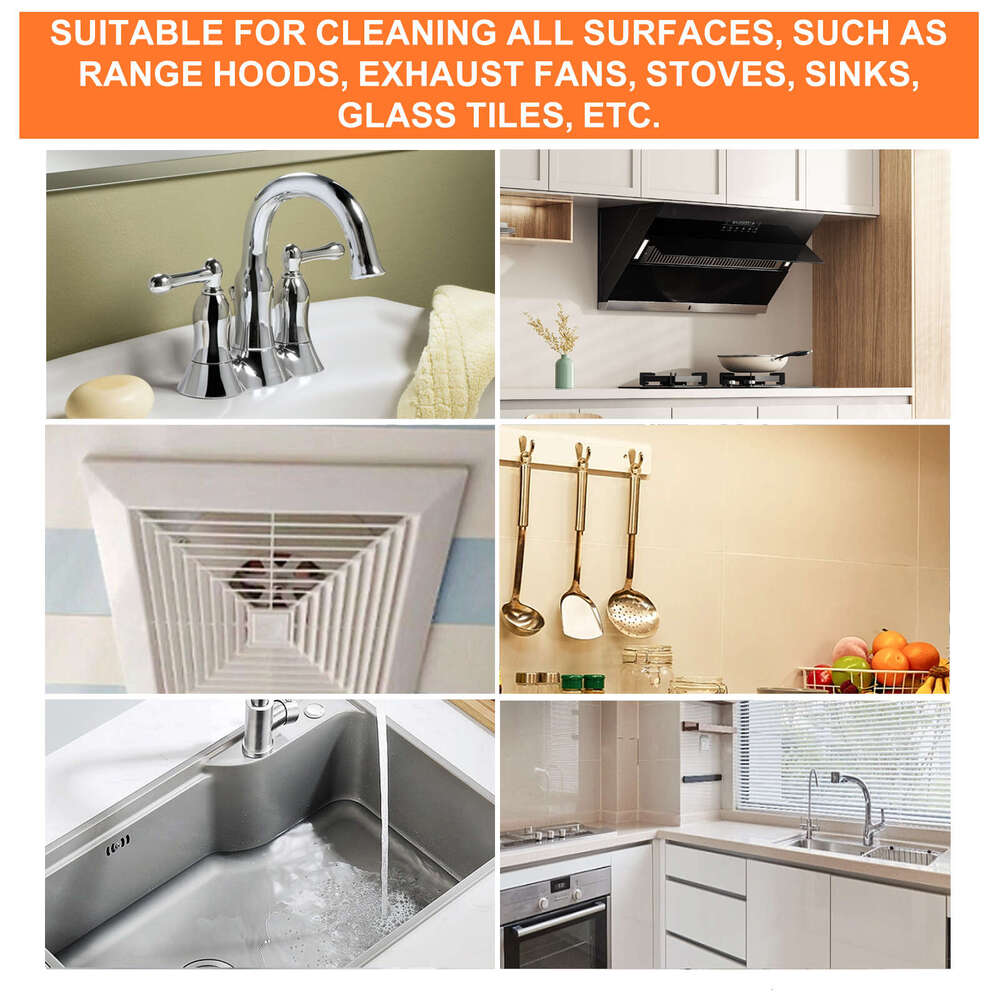 Jue-Fish Kitchen Grease Cleaner Household Range Hood Stove Sink Oil Stain Remover S260202