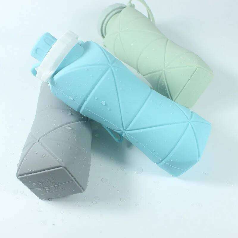 Silicone portable outdoor sports travel telescopic casual cup folding water bottle gift Z260202
