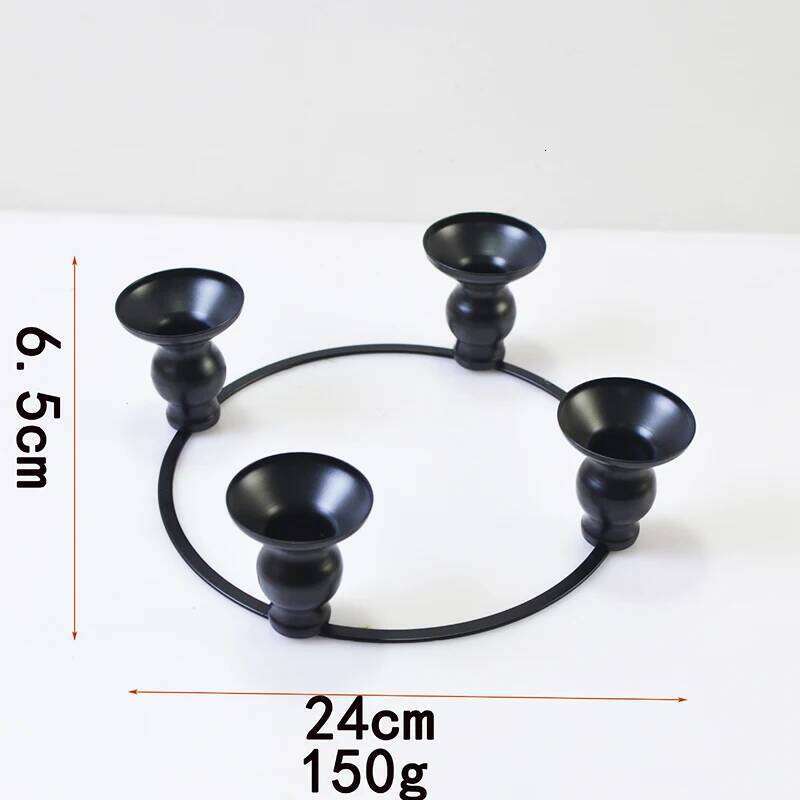 PEANDIM European 4 Arms Metal Holder Christmas Table Decoration Candle Stand Home Romantic Dinner Candlelight Candlestick Y260131