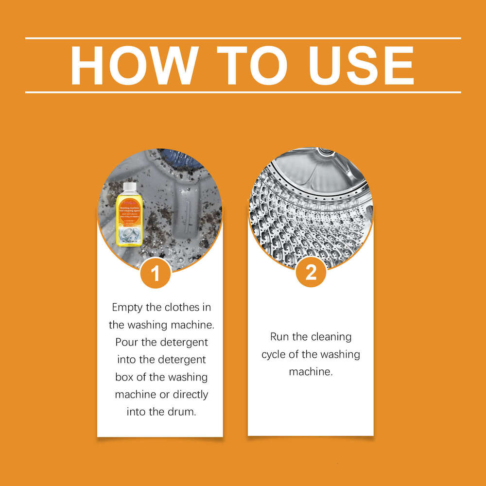 Jakehoe Drum Automatic Washing Machine Cleaner Stain Remover Liquid for Top and Front Load Washers S260202